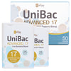 UniBac Probiotic Blend Advanced 17 Box and Dispensers