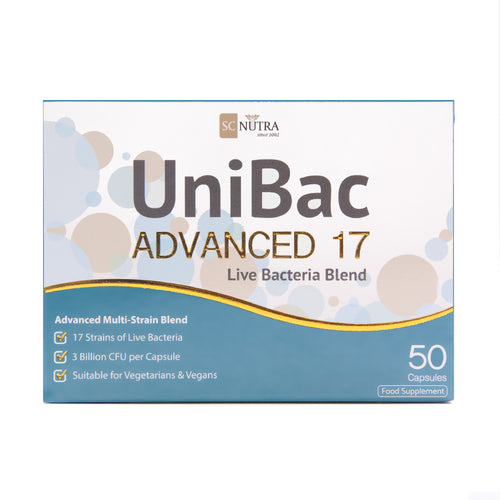 UniBac Advanced 17 Live Bacteria Front of Box